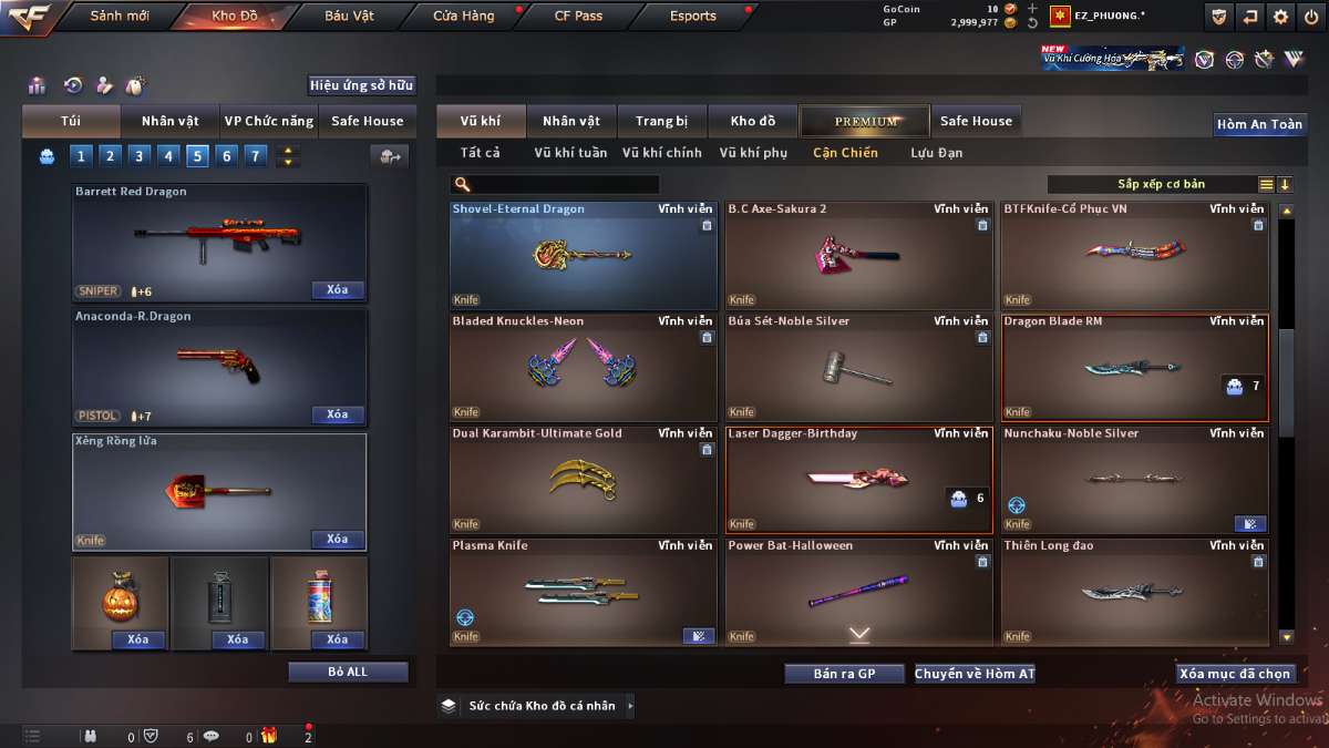 shop acc cf uy tin gia re
